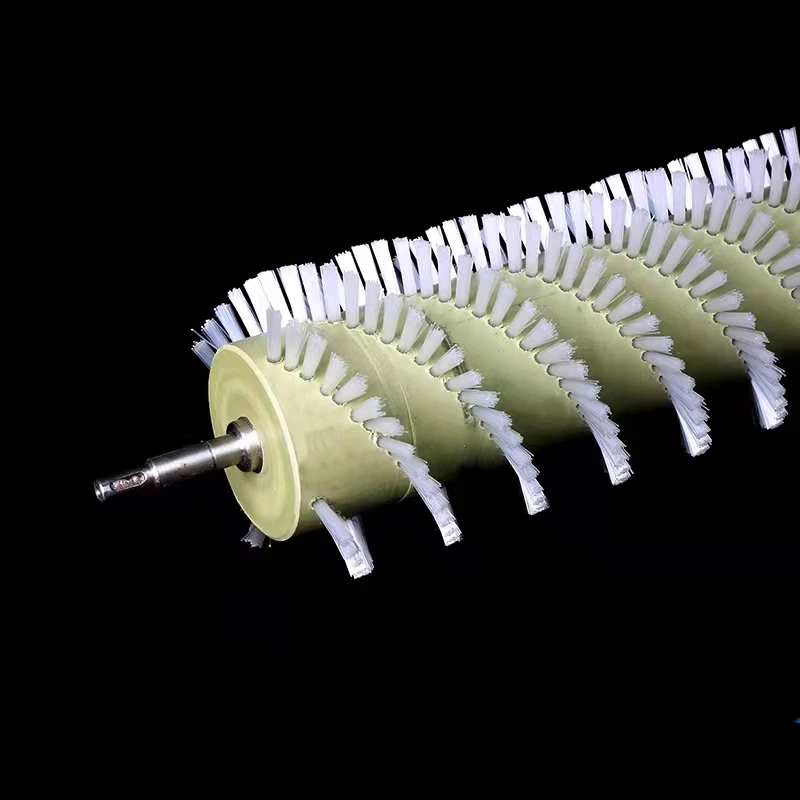 Custom Various Shapes Industrial Cylinder Nylon Spiral Roller Brush for Cleaning