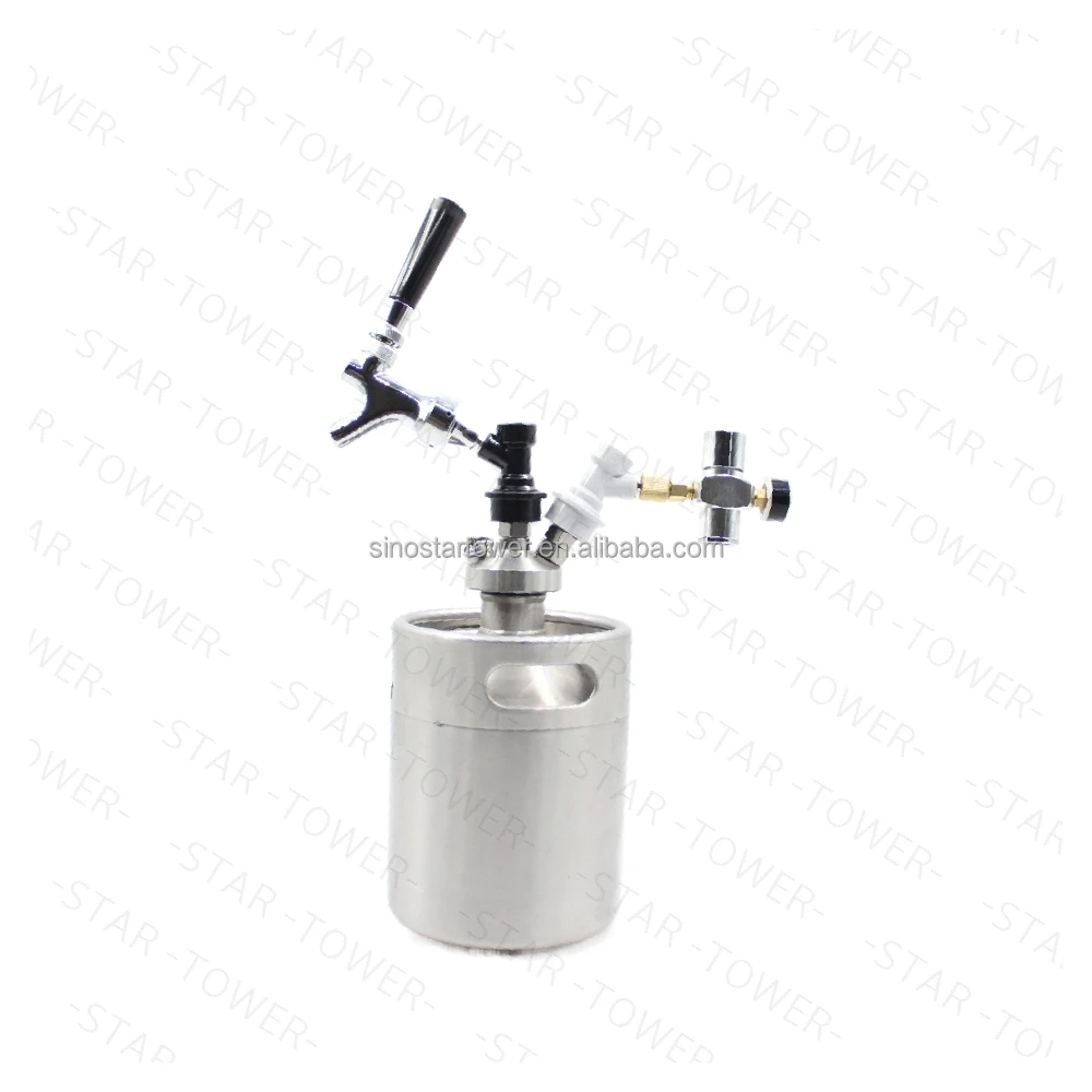 Multi Specification Stainless Steel 304 2 Liter Draft Homebrew Grower Wine Mini Empty Beer Keg