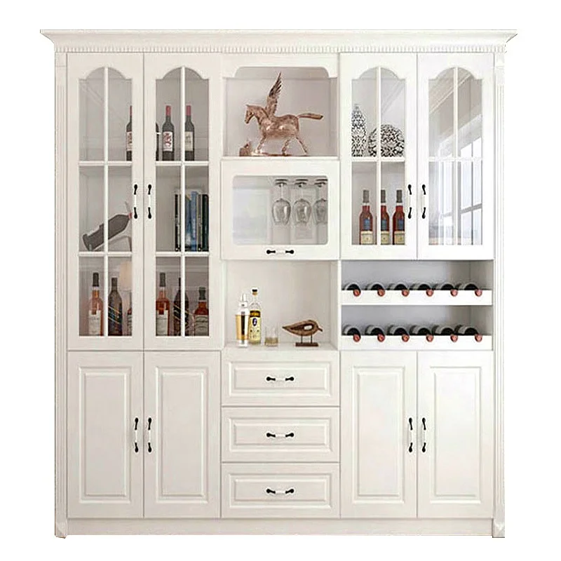 By The Wall Multifunctional Sideboard Modern Nordic Restaurant Living Room Furniture Wooden Storage Cabinet Wooden Finish Wood