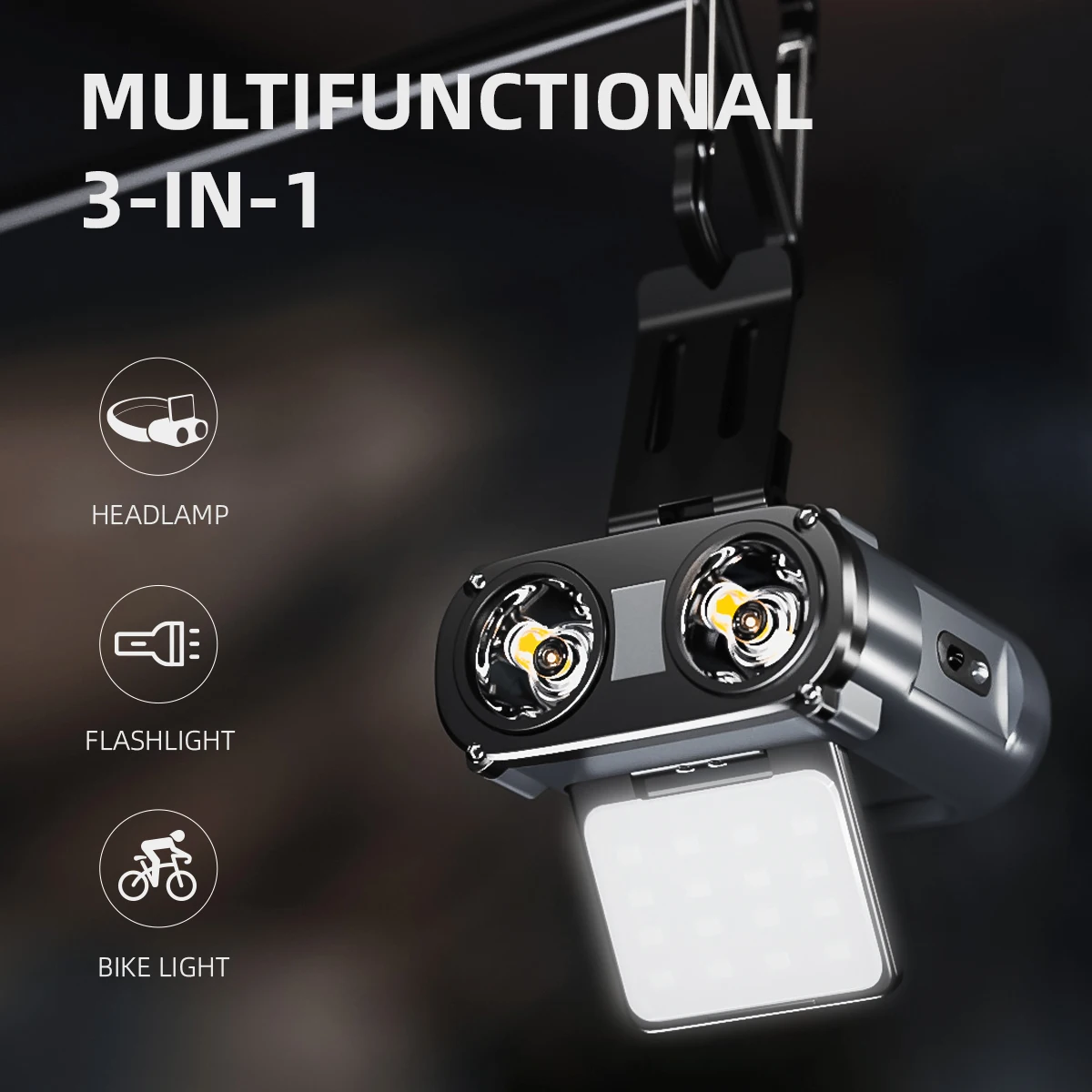 WARSUN MD9 Outdoor Multiple light sources COB fishing motion sensor Waterproof IPX5 adjustable 1000lm Rechargeable headlight
