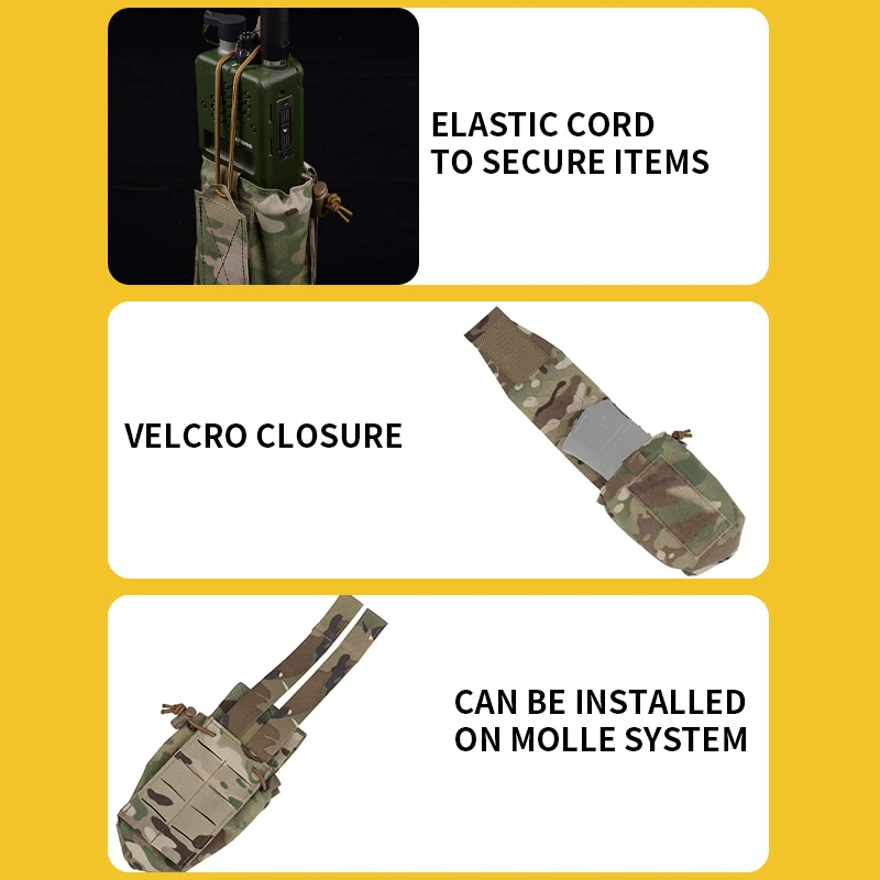 SABADO Molle Tactical Vest SPUD Multi-Purpose Camouflage Double 5.56 7.62 Mag Magazine Bag Tactical Radio Pouch