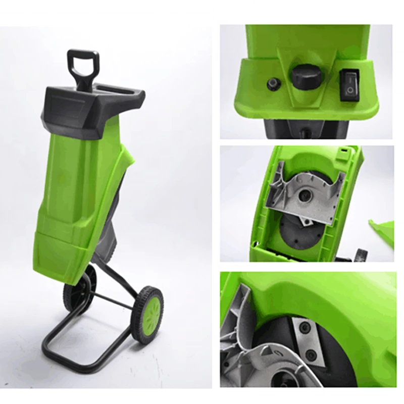 VERTAK powerful leaves shredder machine 2500W small electric leaf and wood branch shredder