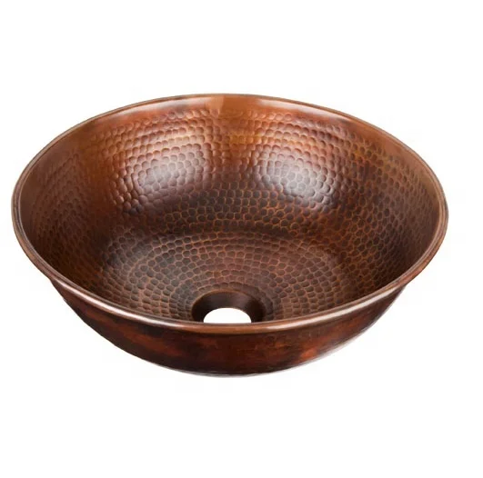 Oval Shaped Copper Sink, Hammered Copper Kitchen Sink, Multipurpose Copper Sink
