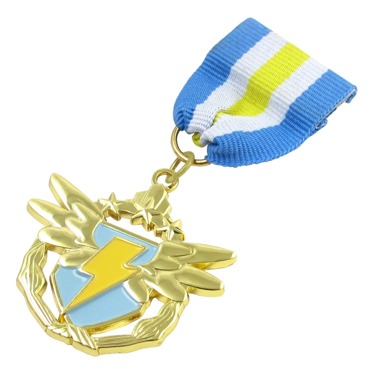 Custom Shape Logo Silver Metal Award Medals Design Custom Medal