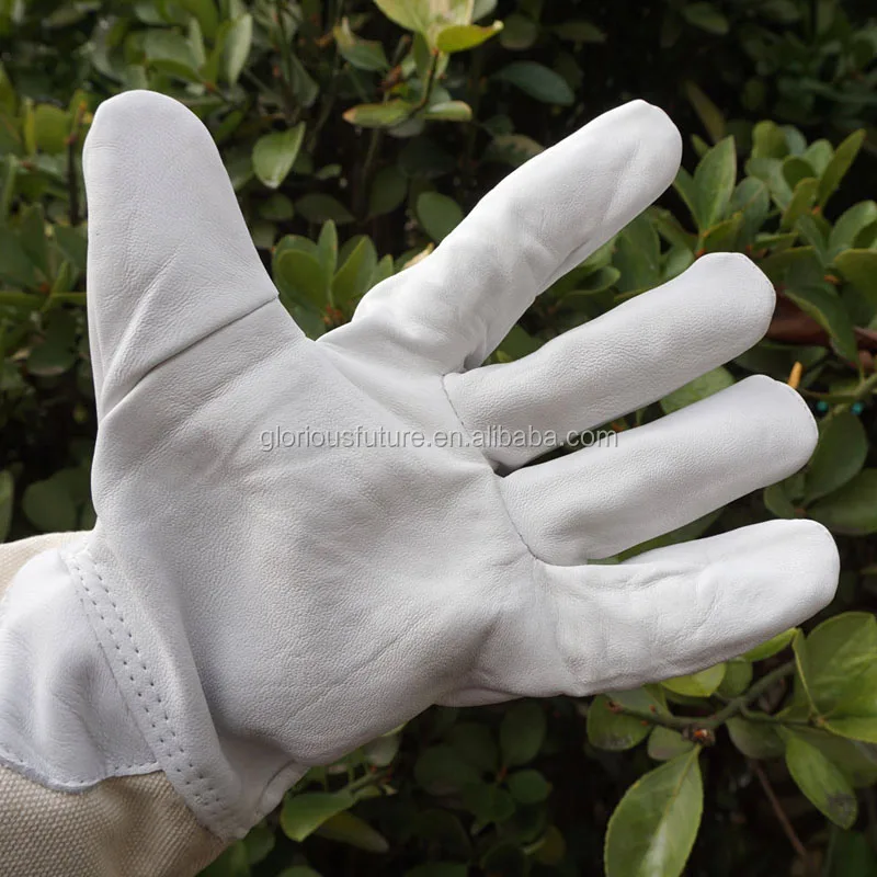 Wholesale High Quality Beekeeping Glove for Beekeeper sheepskin Ventilated Bee protect gloves