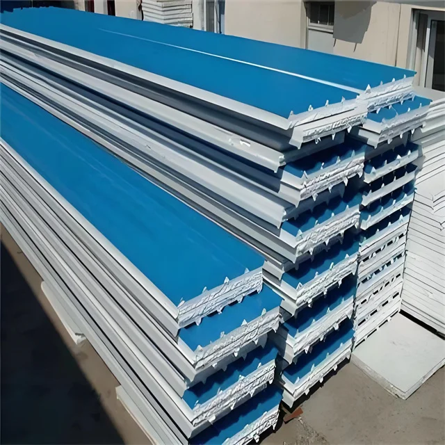 Eps Sandwich Panel Aluminum 200mm Ral 9002 Cement Concrete Wall Roll Forming Machine Eps Sandwich Panels