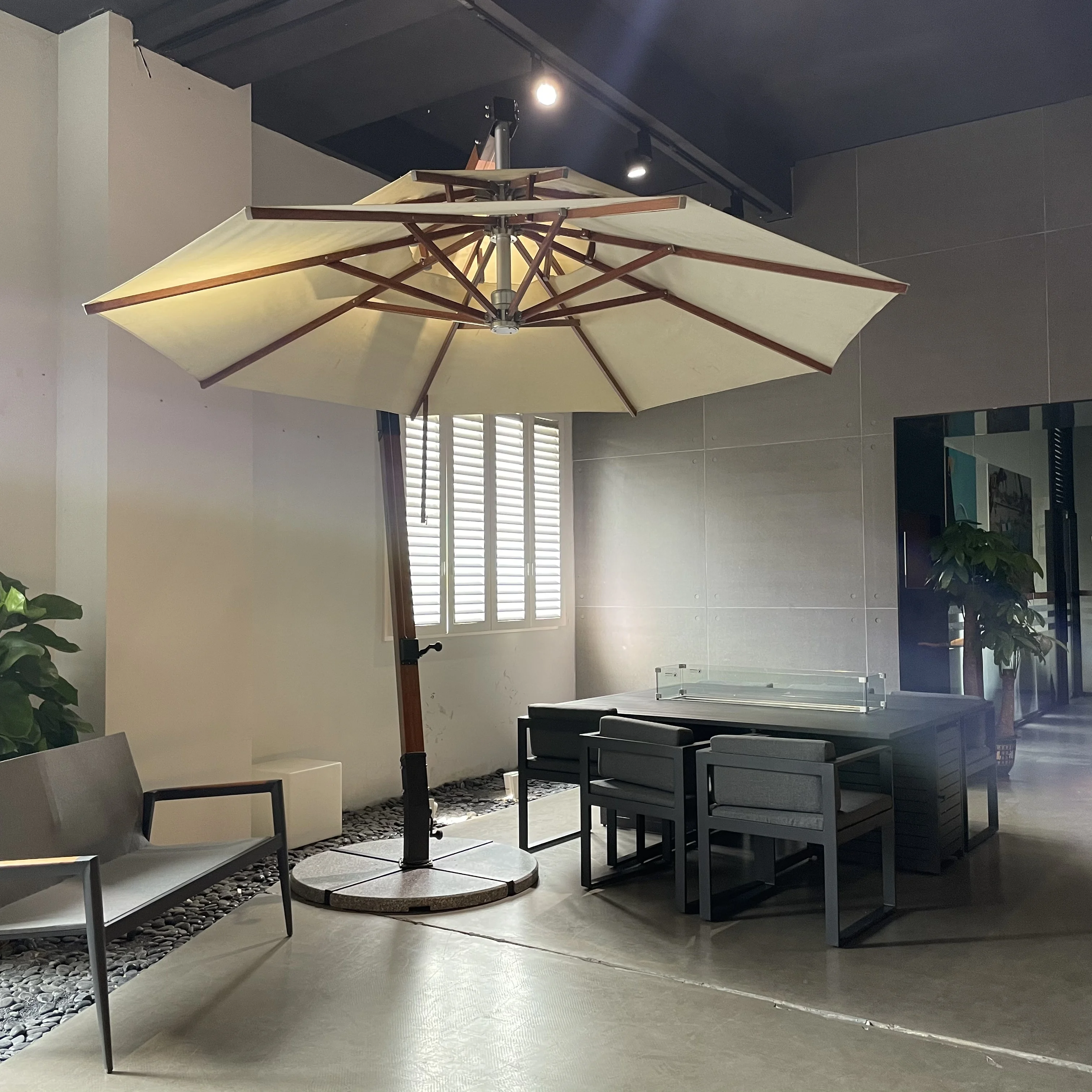 2021 garden patio umbrella double canopy parasol outdoor furniture