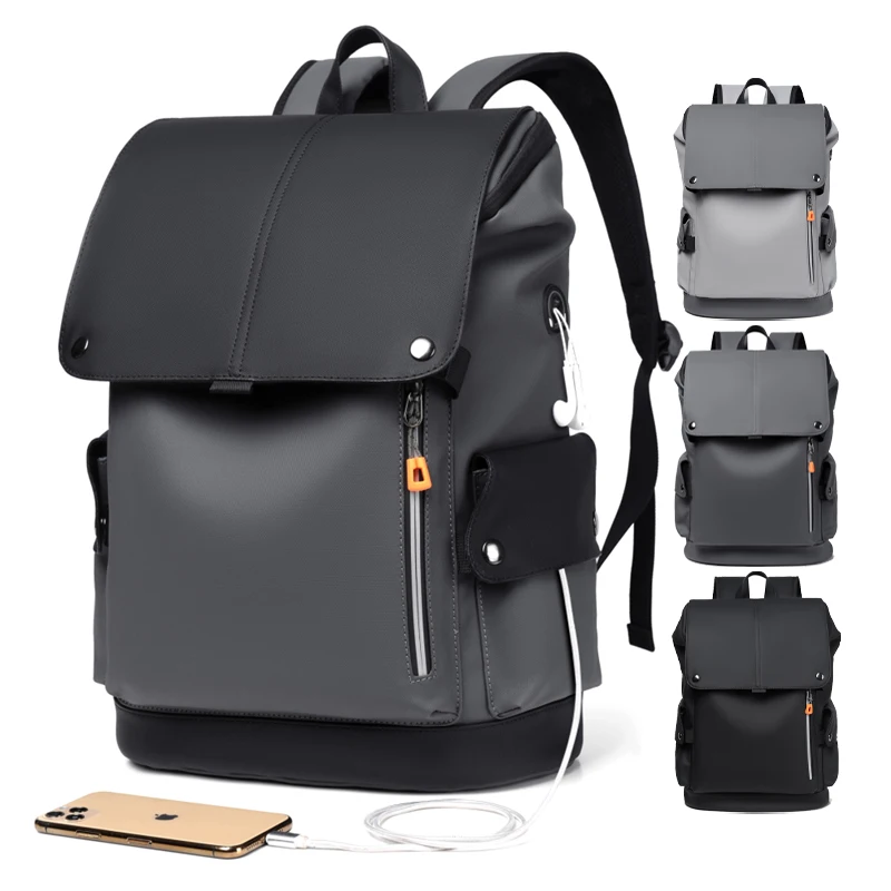 Fashion design good quality business knapsack backpack usb charging backpack school bag with OEM custom logo