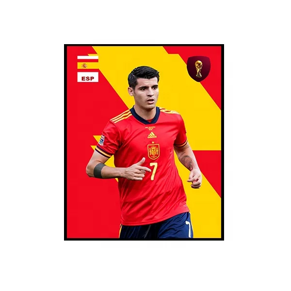 RTS Waterproof Easily Install 3d Lenticular flip Football Player Posters Spanish 3D Poster With Metal Frame