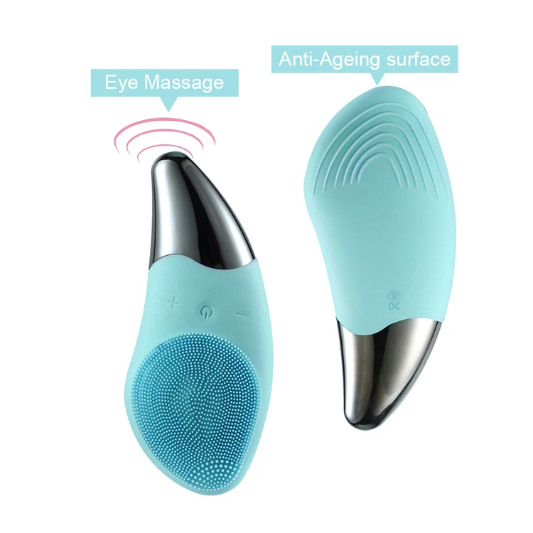 Multi-functional USB DC Rechargeable Electronic Silicone Sonic Face Brush Electric Waterproof Facial Cleansing Brush