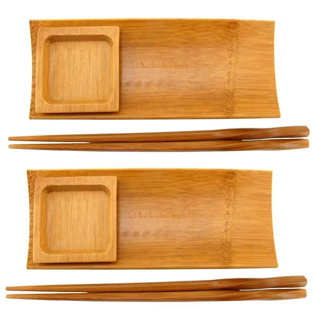 Japanese Sushi Plate, Bamboo Tableware Plate