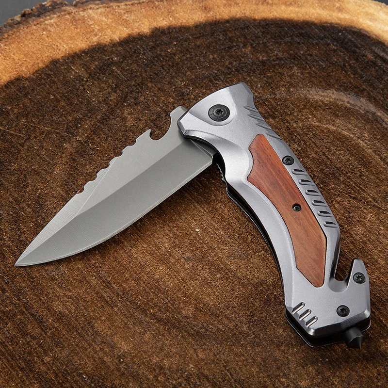 Free Sample Multi Functional Knife Camping Survival Folding Hunting Pocket Tactical Knife With Bottle Opener Cutting Rope