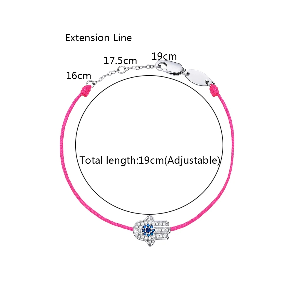 Custom 925 Sterling Silver Jewellery Half Chain Half Red Strings Thread 18k Gold Plated Eye of Evil Bracelets