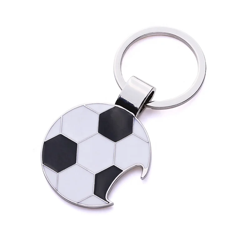 3d Keychain Metal Silver Custom Soft Enamel Keychain Sport Football Soccer Keychain