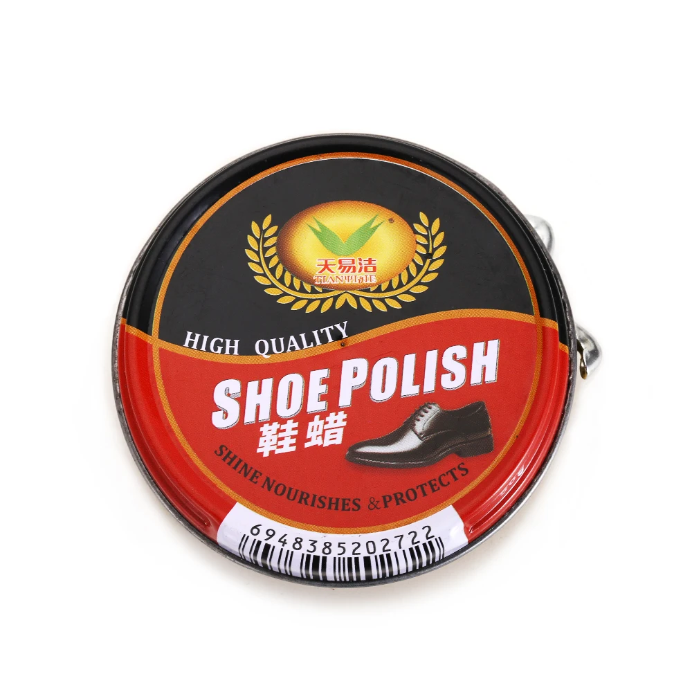 50g TIN BOX black leather shoe polish