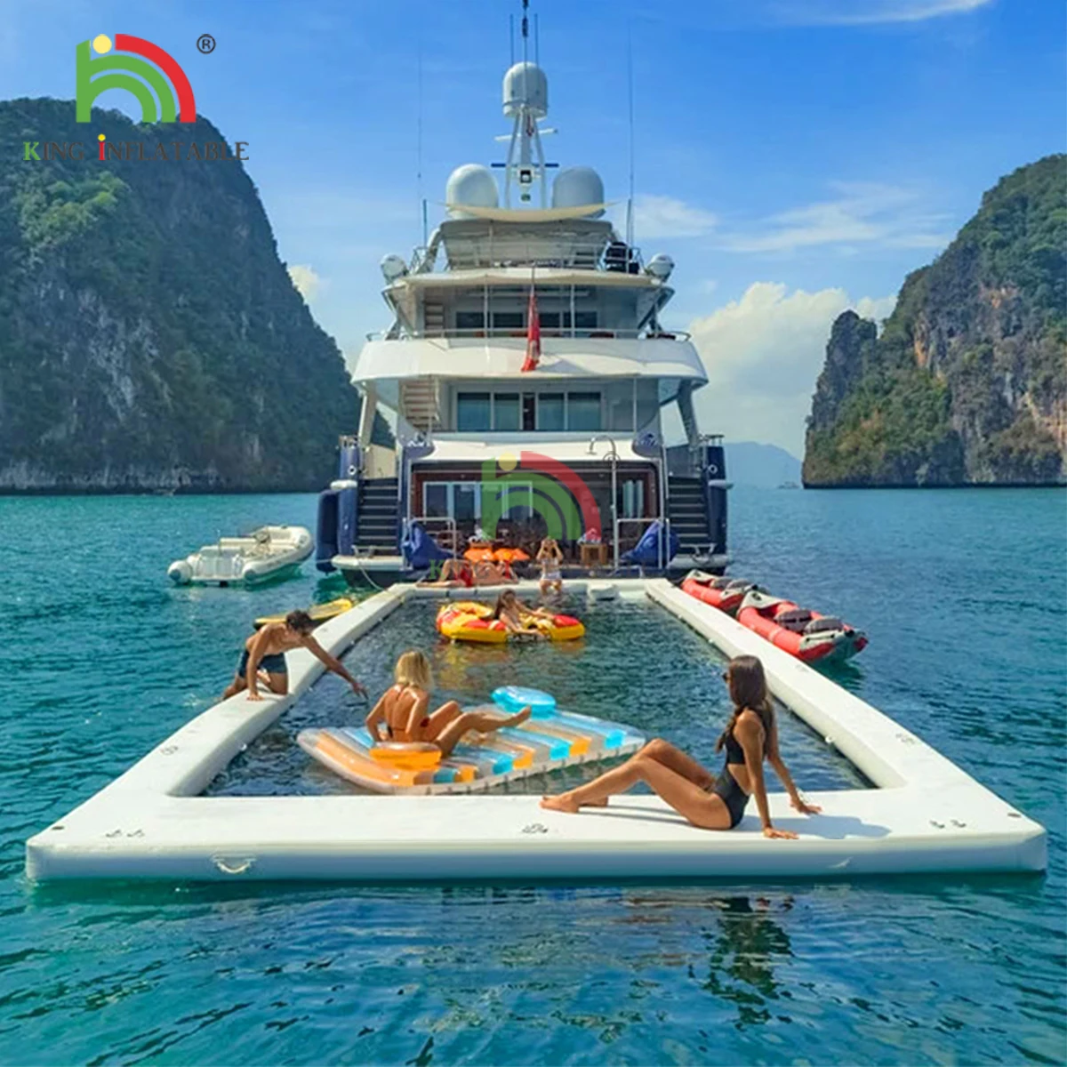 Inflatable Ocean Swimming Pool For Adults Children Casual Portable Vacation Floating Yacht Pools