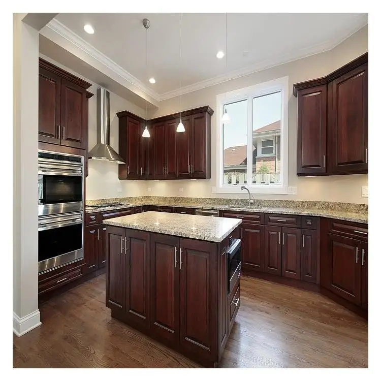 Prima High End Customized Majestic Antique Solid Wood Assembled Kitchen Cabinet With Classic