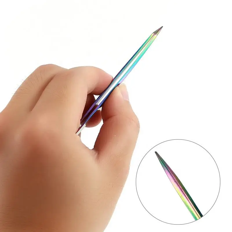 Professional Eyelash Extension Tweezers Straight & Curved Tweezers For Nail Art False Eyelash Extension Tweezers