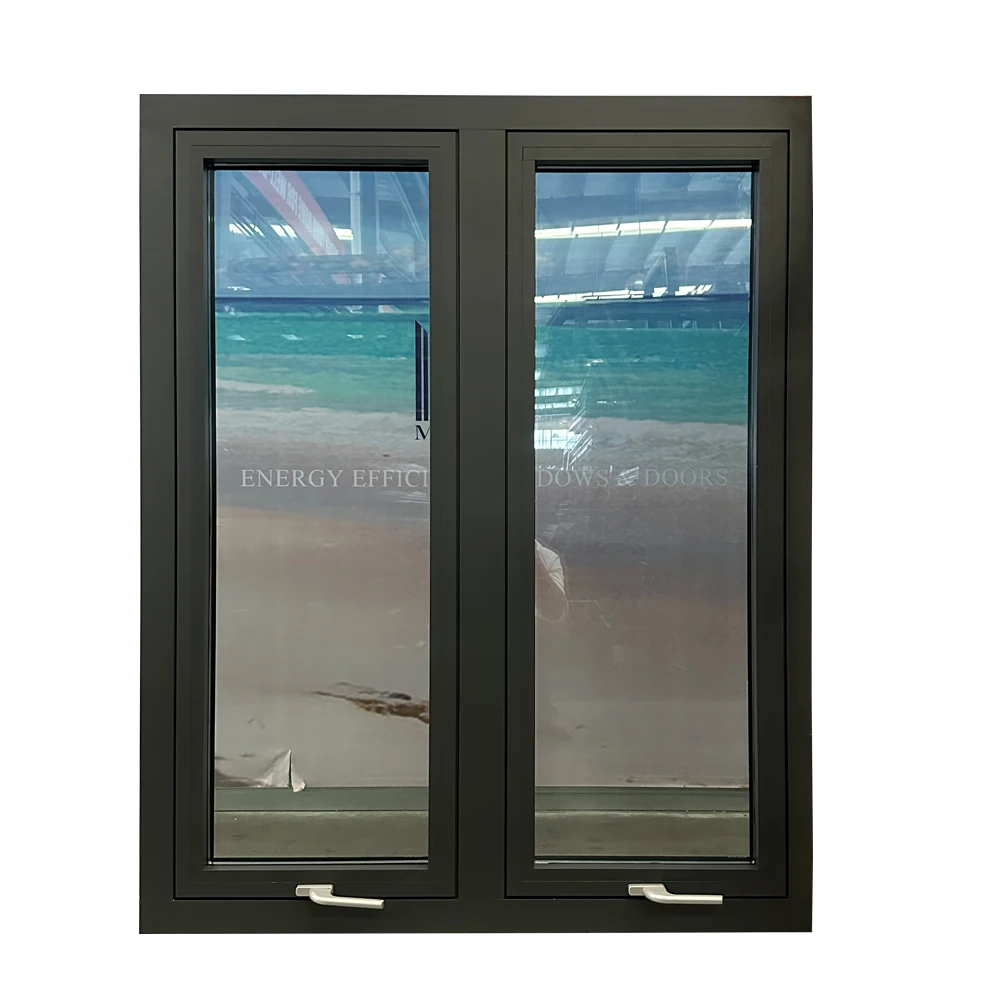 Minglei Popular Modern style Custom aluminum glass door and window frame Double glazed french aluminum window