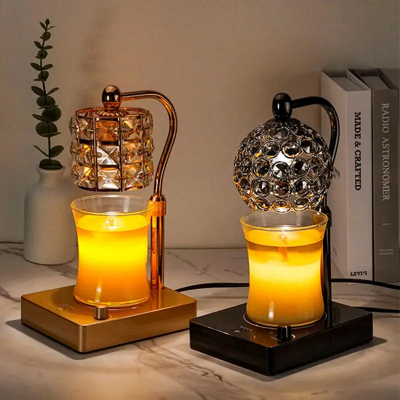 Candle Warmer Lamp Dimmer Candle Light Electric Button Aurora Rotatable Design Warmer Lamp Home Decor Aromatherapy Table Lamp