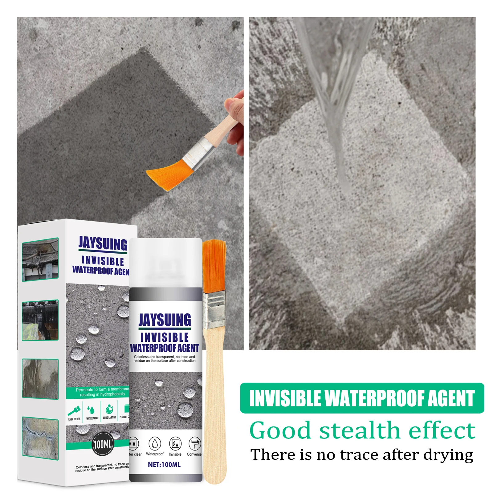 Anti-Leaking Sealant Spray Liquid Strong Adhesion invisible Waterproofing agent paint for home use