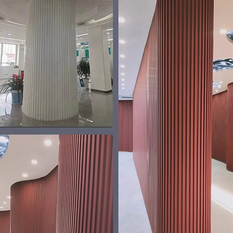 lambrin de madera Lambrin WPC Revestimiento Interior Revestimientos pared interior Panel ranurado WPC wall panel