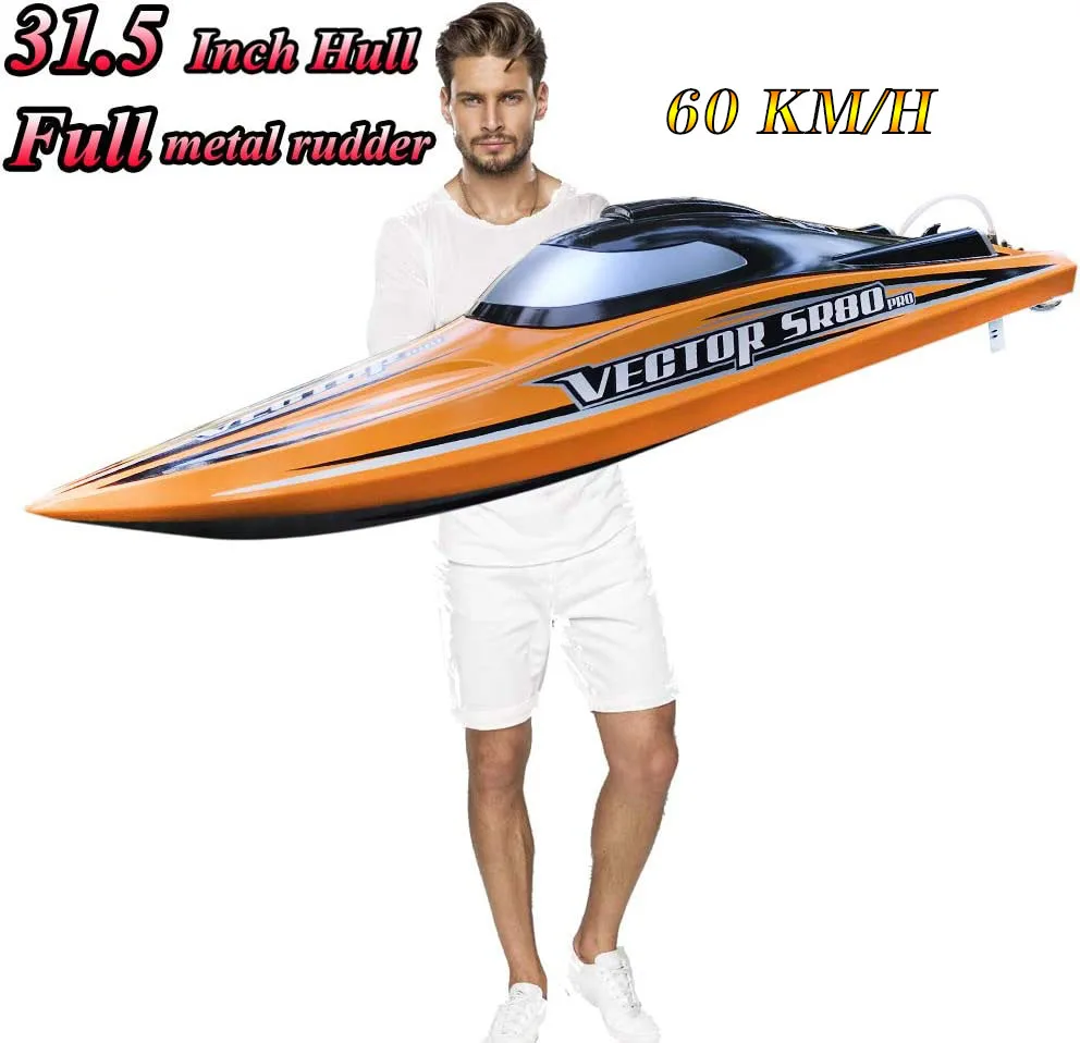 wholesale Big Remote Control Boat for Adults 50MPH High-Speed RC Boat Waterproof with Self-Righting for Lake & River Toy Gifts