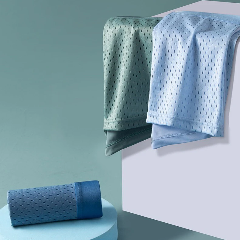 Modal Men's Panties Mesh Adults for Men Knitted Breathable Bamboo Fiber Underwear Transparent Factory Wholesale Ice Men Hole