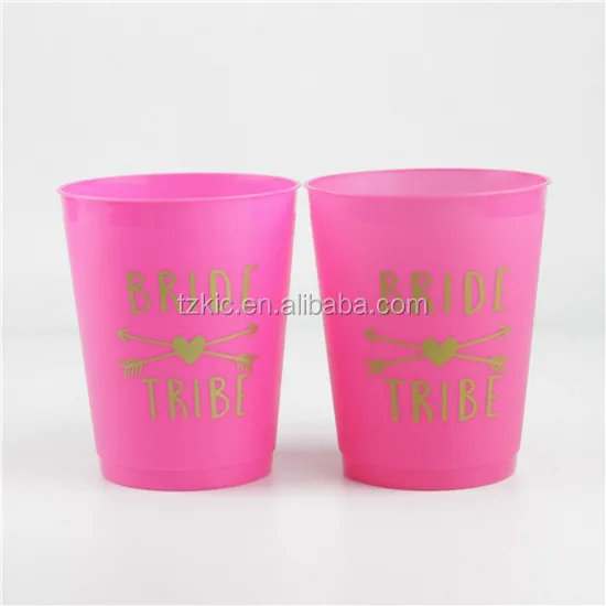 12oz Pink Plastic Cup-Frosted