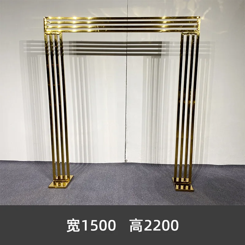 Y-Q065 Wholesale Wedding Flower Arch Stand Backdrop Gold Wedding Arch Metal Square Arch For Wedding Decoration