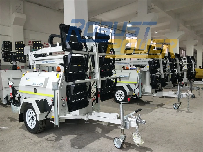 9m light tower Diesel Generator Mobile LED Lighting Tower construction mining tower light
