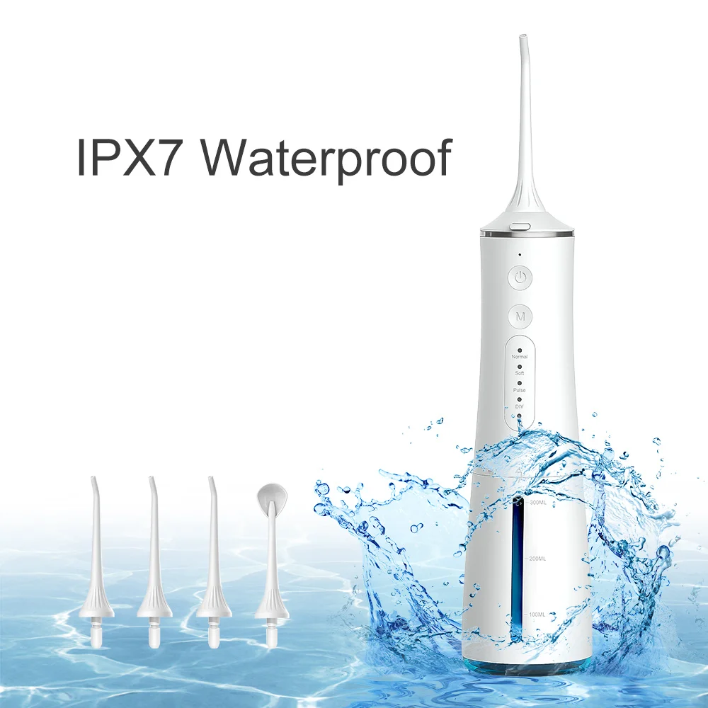 Waterflosser Rechargeable Dental Teeth Cleaning Cordless Water flosser Dental irrigator with DIY Mode Home Water Dental Flosser