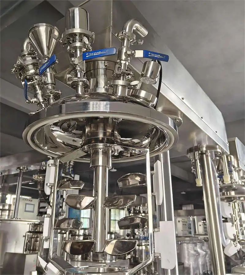 Brand New Product Toothpaste Making Machine Cosmetic Cream Vacuum Emulsifier Mixer Mayonnaise Vacuum Homogenizing Mixer