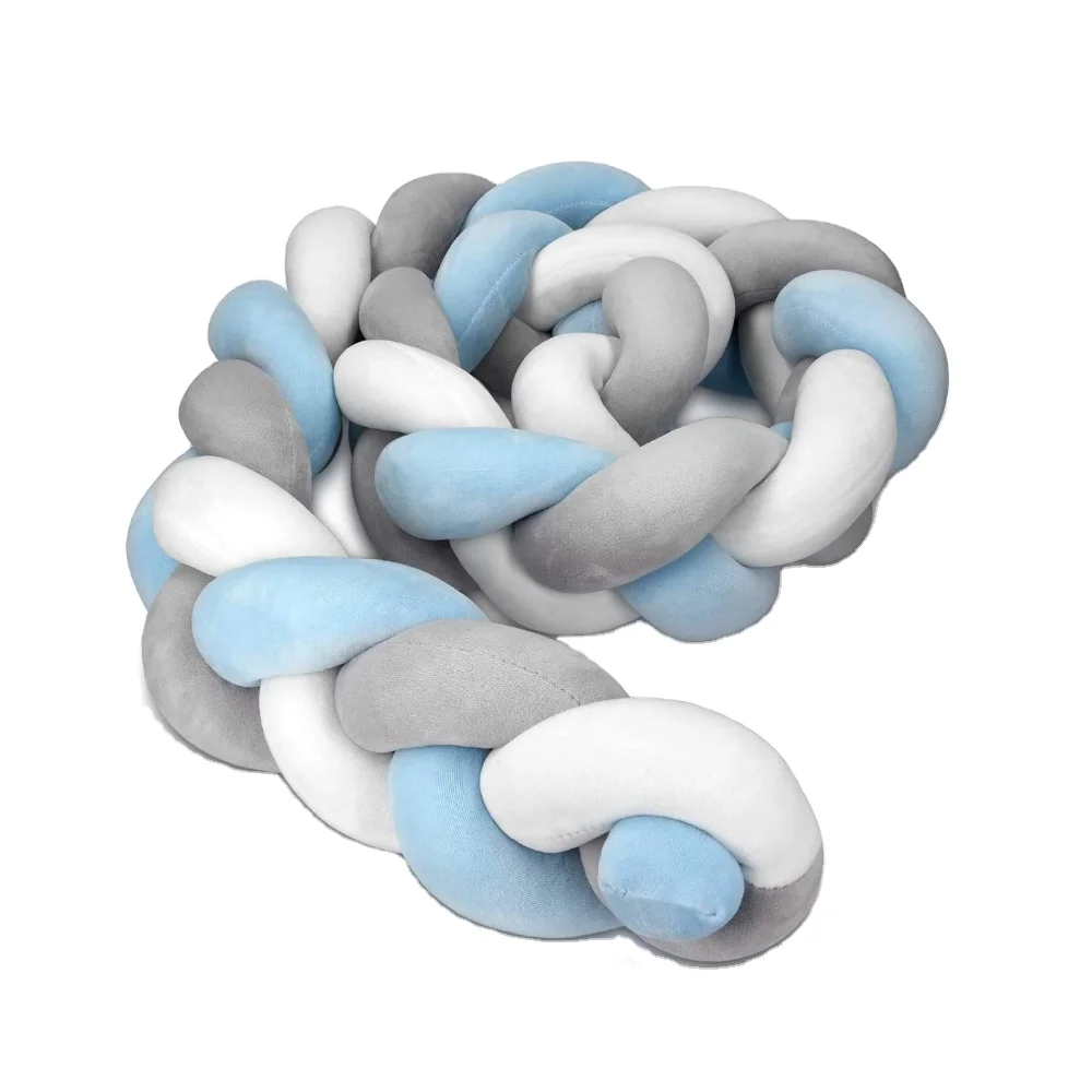 Factory Price Plush Knot Pillow Baby Bed Or Crib Bumper