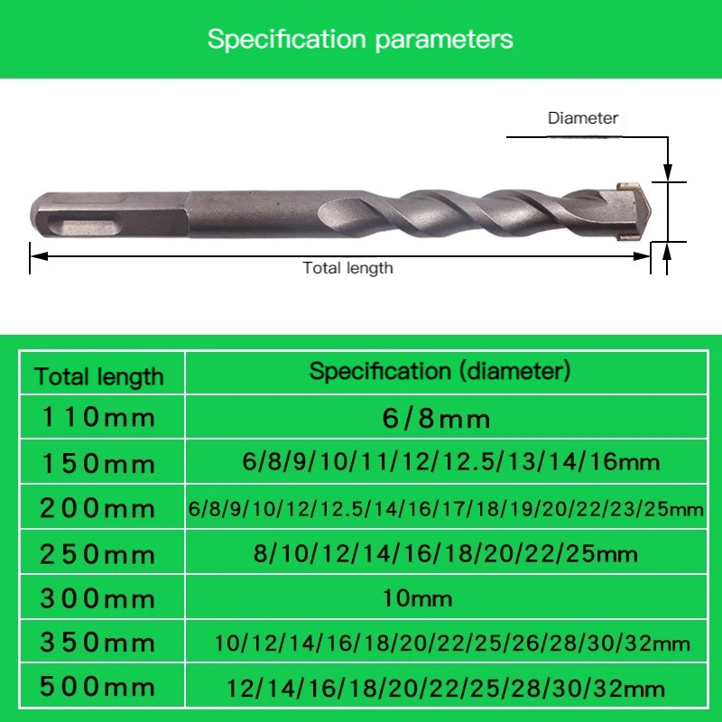 HENGLAI Factory Price 40Cr Steel with Heat Treatment SDS Plus Shank Cross Type Hammer Masonry Concrete Drill Bits