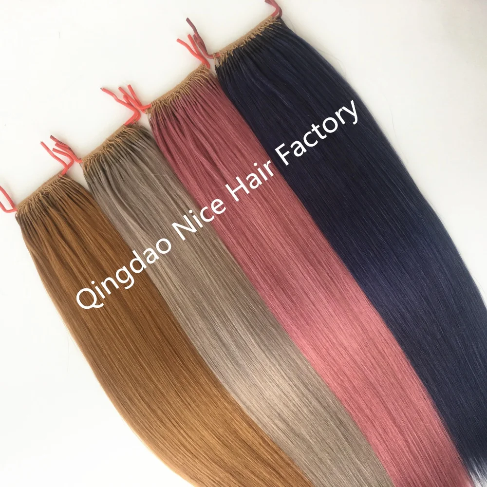 Tiny Knot Hair Extensions Zero Feeling Keratin Tip Machine Feather Texture Hair Extensions