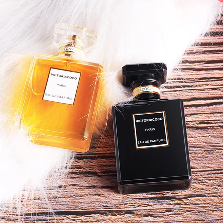 
Custom Empty Portable Clear Matt Black 50ml Small Victoria Secret Glass Cosmetic Spray Perfume Bottle Container for Amazon 