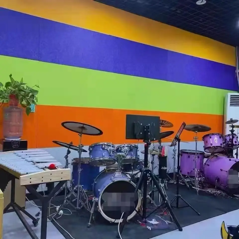 Clocell fireproof room polyester fiber felt sound-absorbing panel partition hexagonal square sound-absorbing panel