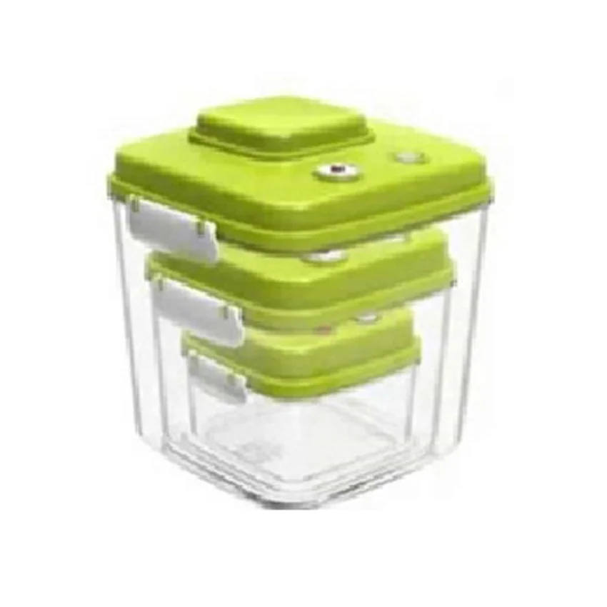 Hot Sell Vacuum Food Storage Container High Borosilicate  Glass Food Containers With Plastic Lid Spice Jar