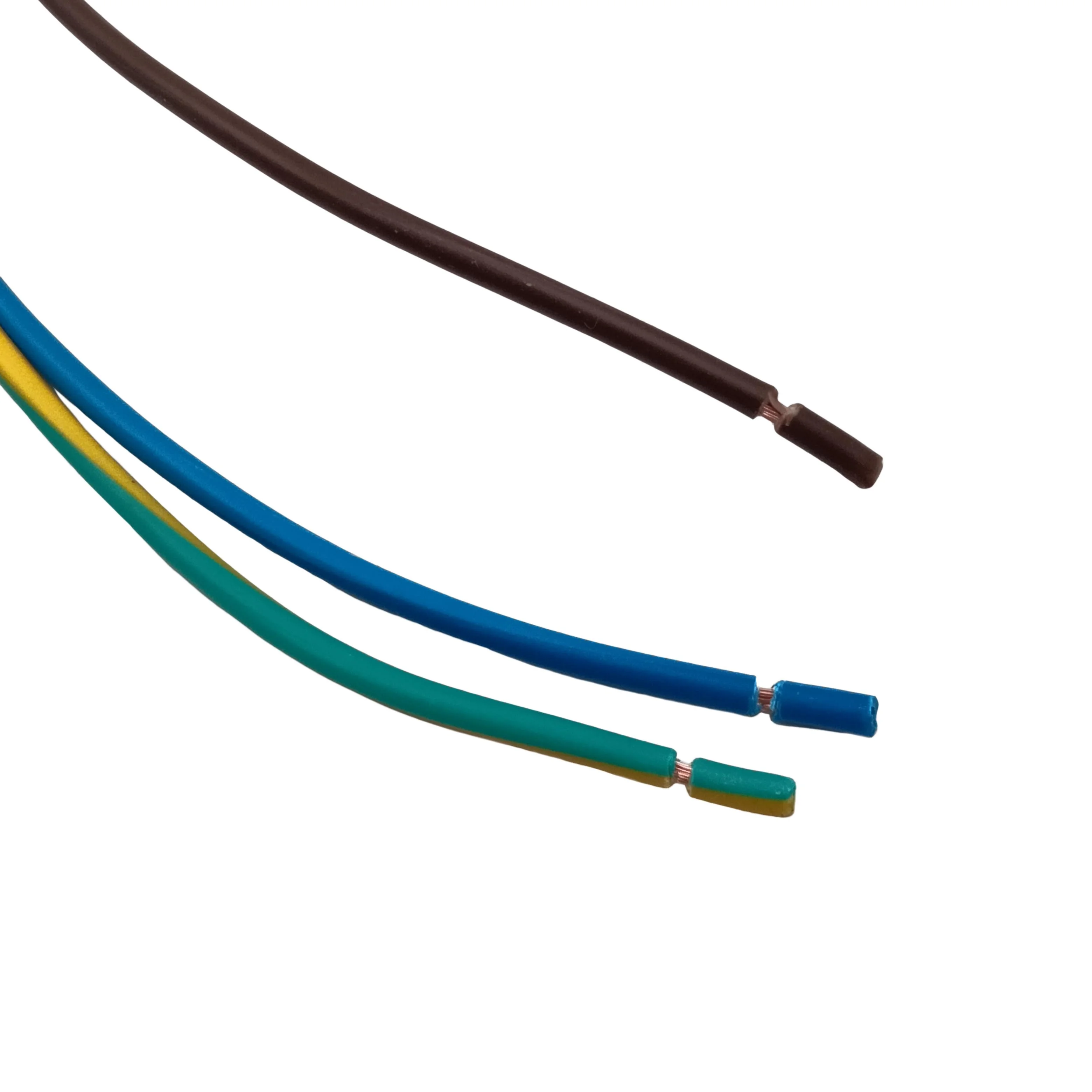 Brazil 3 Pin Plug AC Power Cable with Stripped End