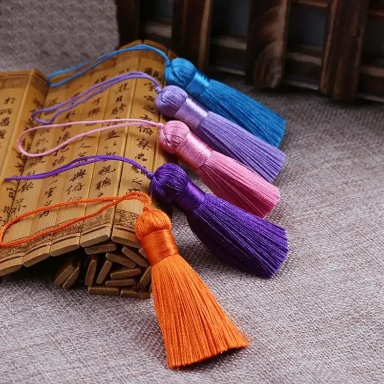 Wholesale 5cm Polyester Silk Tassel Fringe Brush Tassels for Crafts DIY Jewelry Findings Home Decor Sewing Curtains Accessories