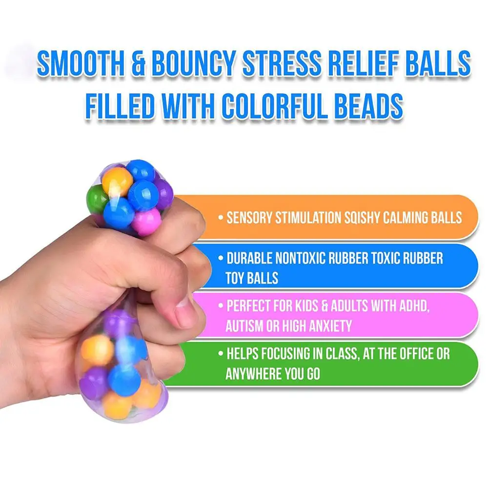 
Superior Quality DNA Stress Ball With Colorful Bead Inside, Safety Stress Relief Toys 