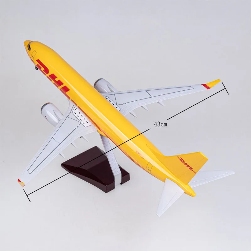 1:85 Scale 47CM Yellow Boeing 737-800 Aircraft Model Civil Aviation Passenger Aircraft Simulation Decoration Gift