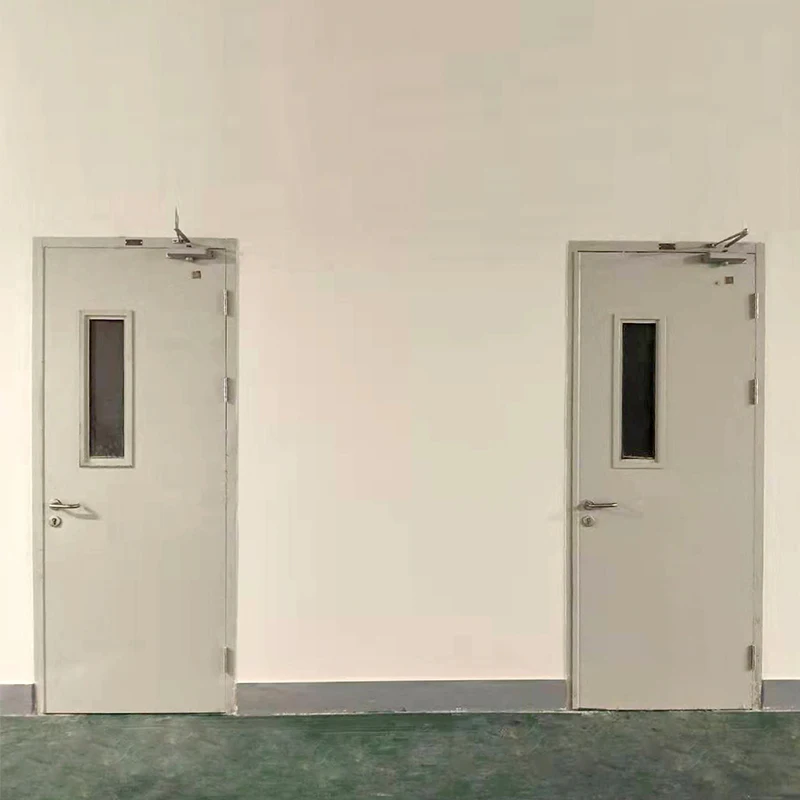 Modern design fire rated steel doors colorful single-leaf security fireproof steel doors for office building