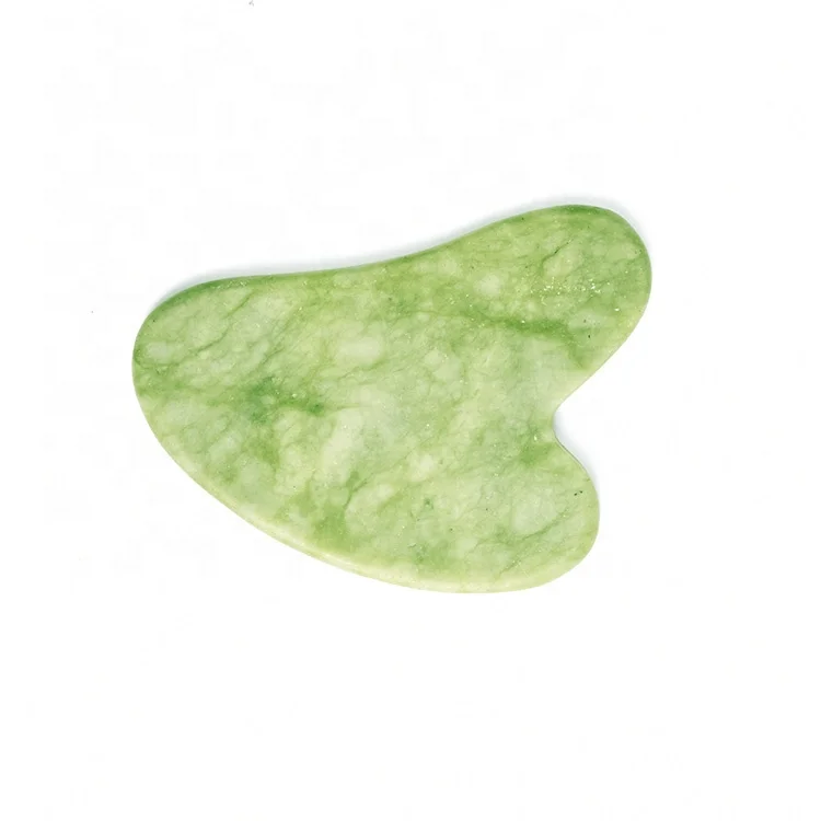 Mushang Future wholesale In stock natural jade stone heart shape black obsidian gua sha stones massage tool