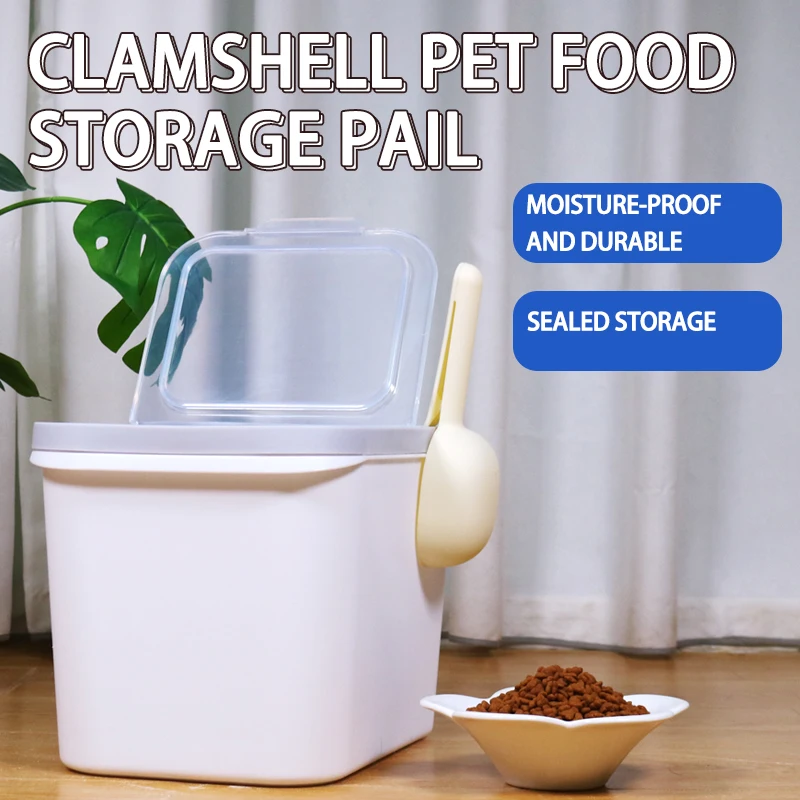 Pet Food Storage Pail Large Dog Food Storage Pail Food Sealed Moisture-proof Bucket Household Large Capacity Storage Bucket