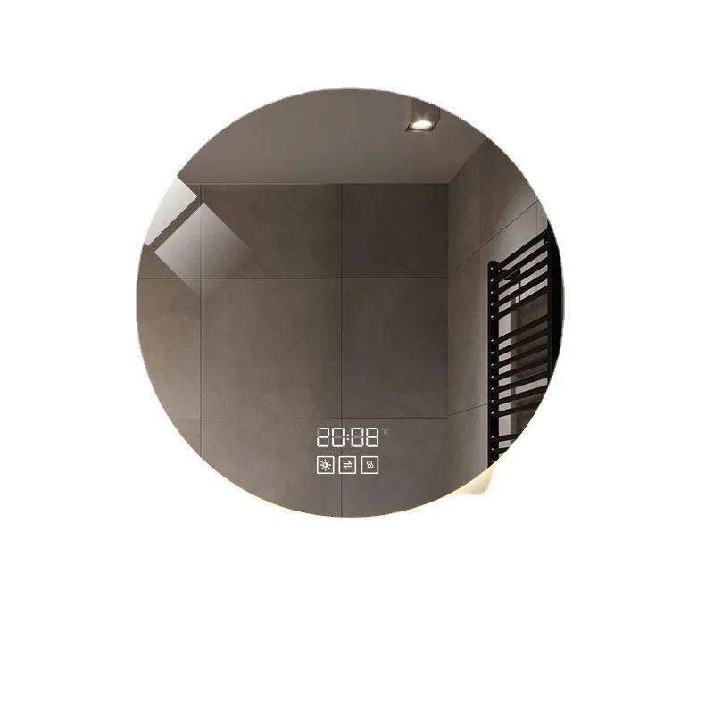 Wall mounted LED light mirror circular luminous bathroom mirror smart bath mirror with anti fog function