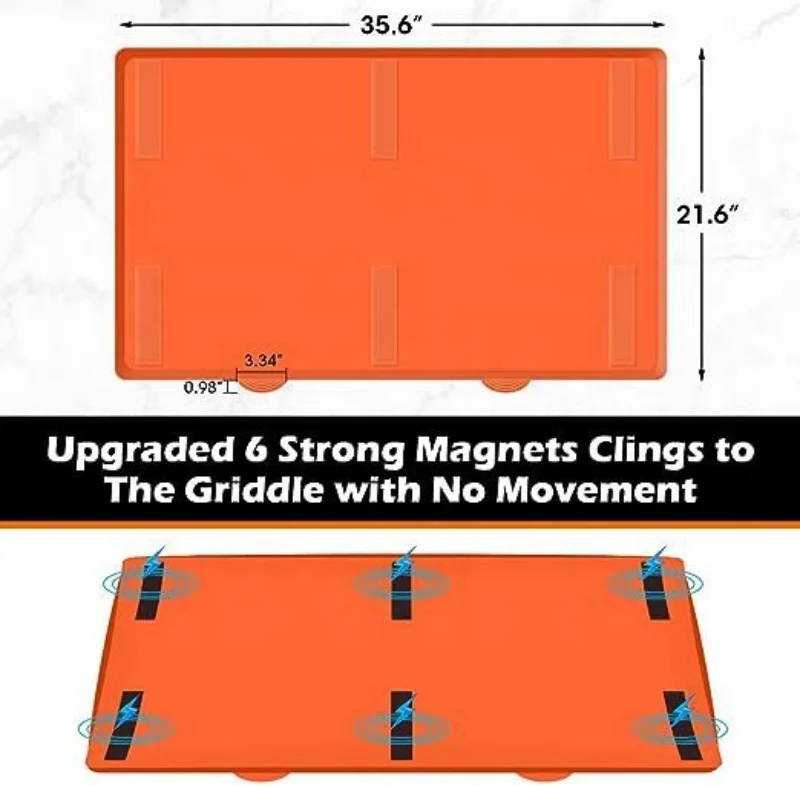 17 22 28 36' BBQ Grill Protective Cover accessories magnetic silicone griddle mat for blackstone 36 inch