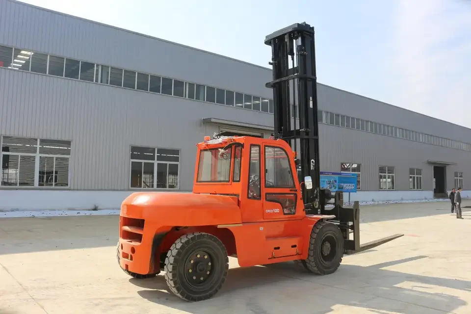 High quality 10 Ton diesel forklift with cabin manufacture 10000kg good price high quality certified forklift