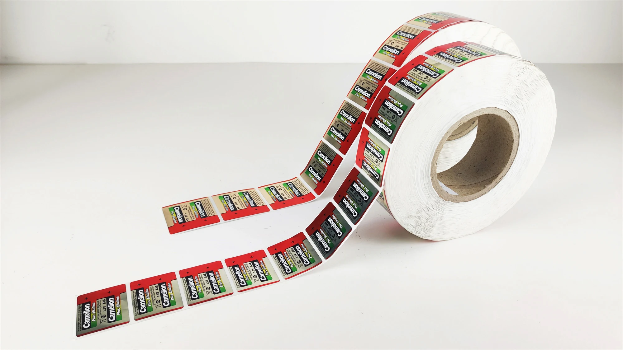 Battery label roll custom size self-adhesive label sticker waterproof  label